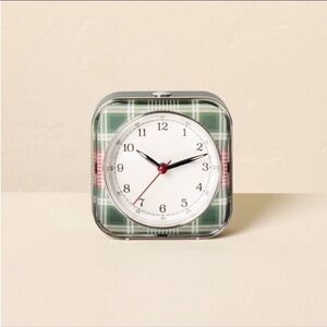 4" Plaid Square Tabletop Analog
Clock - Hearth & Hand™ with Magnolia